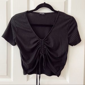 DRAWSTRING CROP TOP